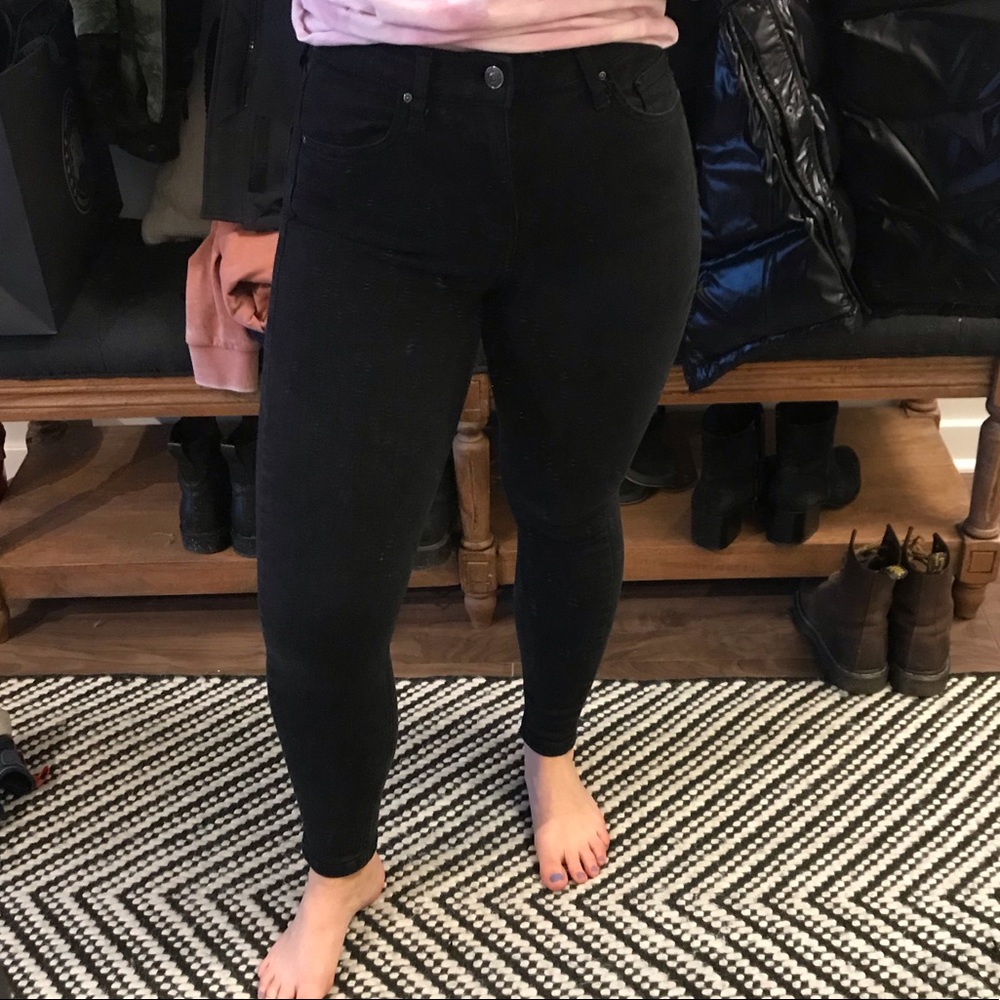 Topshop High-Rise Black Jeans